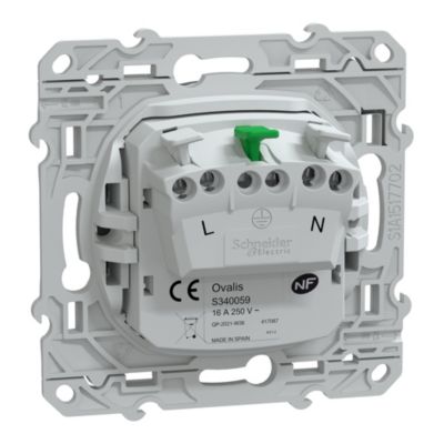Mécanisme prise avec terre Schneider Electric Ovalis anthracite