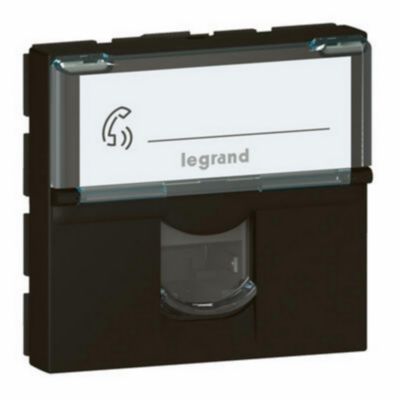 Mécanisme prise RJ45 6STP Legrand Mosaïc noir