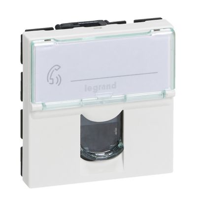 Mécanisme prise RJ45 cat6 2 modules Legrand Mosaïc