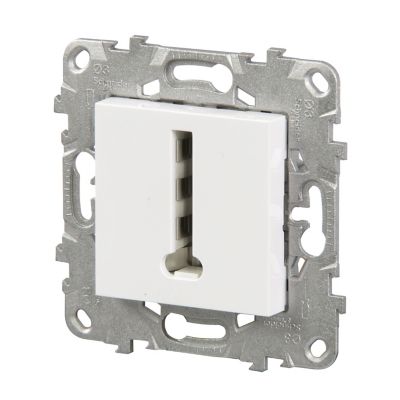 Mécanisme prise téléphone en T Schneider Electric Unica Déco blanc