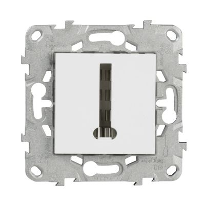Mécanisme prise téléphone en T Schneider Electric Unica Déco blanc