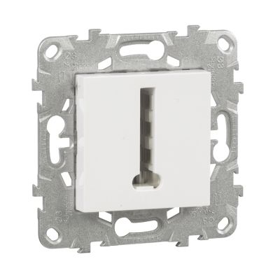 Mécanisme prise téléphone en T Schneider Electric Unica Déco blanc