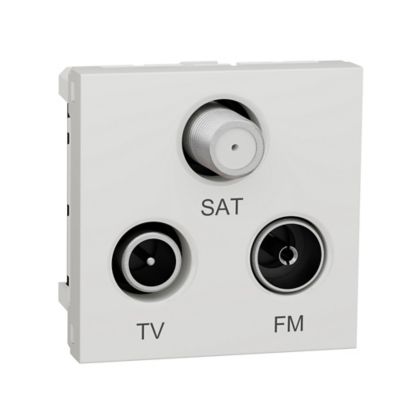 Mécanisme prise TV Schneider Electric Unica Déco blanc main image 0
