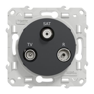 Mécanisme prise TV-FM-SAT Schneider Electric Odace anthracite