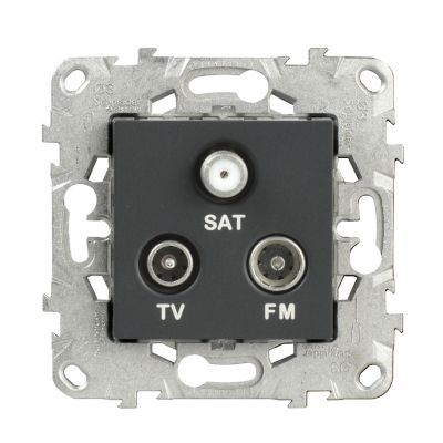 Mécanisme prise TV-FM-SAT Schneider Electric Unica Déco anthracite