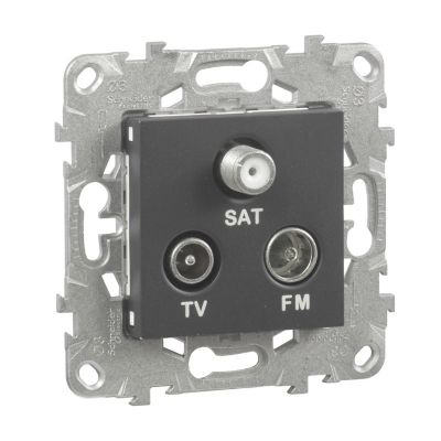 Mécanisme prise TV-FM-SAT Schneider Electric Unica Déco anthracite