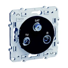 Mécanisme prise TV Satellite Schneider Electric Odace anthracite