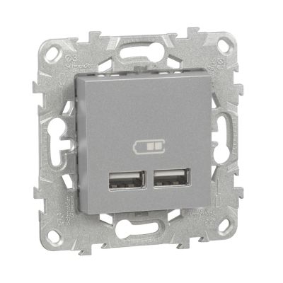 Mécanisme prise usb double Schneider Electric Unica Déco blanc