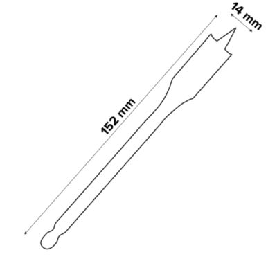 Mèche bois plate 14x152 mm UNIVERSAL