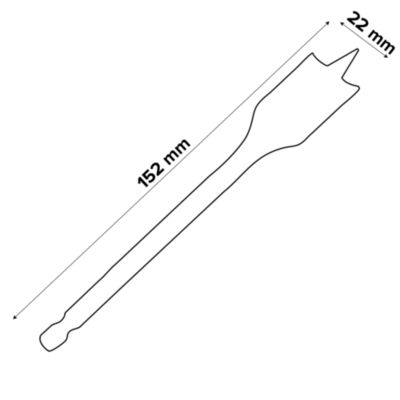 Mèche bois plate 22x152 mm UNIVERSAL
