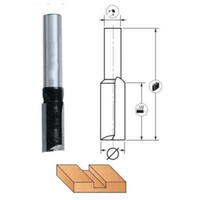 Meche à Rainer Droite Carbure D.30 mm x Q.10 x Lu. 25 x Lt. 70 mm Z2+1 - Idéale pour Défonçage Menuiserie - Diamwood