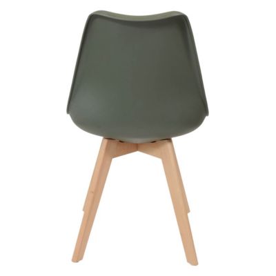 MEDALINE - Lot de 2 Chaises Scandinaves Kaki