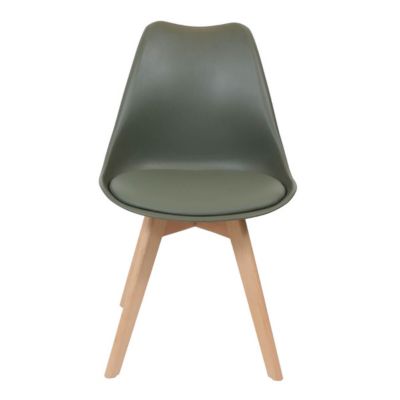 MEDALINE - Lot de 6 Chaises Scandinaves Kaki