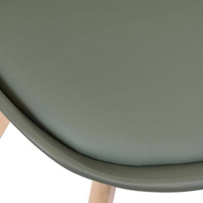 MEDALINE - Lot de 6 Chaises Scandinaves Kaki