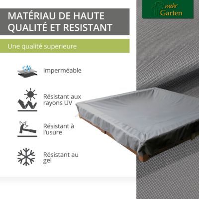 Bâche Bac à Sable Imperméable, Carrée Housse de Protection pour Bac à Sable, Couverture de Bac à Sable Couvercle, Housse Bac à Sable avec Cordon de Serrage pour Bac à Sable de