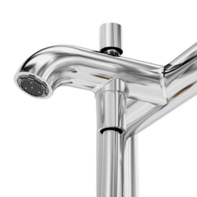 Mélangeur bain douche + douchette et flexible, chrome, GoodHome Owens