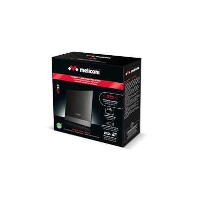 Meliconi - Antenne TV amplifiée d'intérieur AT52 R1 USB - Portée 30 kms - Signaux numériques DVBT/DVBT2 - Filtres 4G 5G