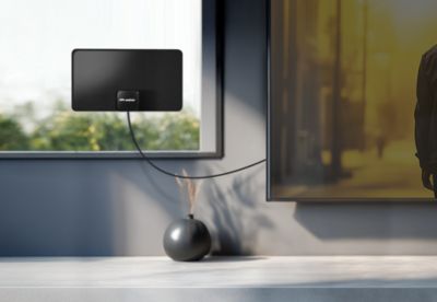 Meliconi - Antenne TV d'intérieur EASY FIT - Signaux numériques DVBT/DVBT2 - Filtres 4G 5G
