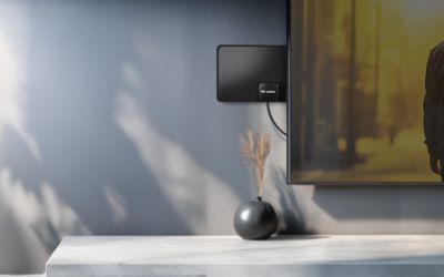 Meliconi - Antenne TV d'intérieur EASY FIT - Signaux numériques DVBT/DVBT2 - Filtres 4G 5G