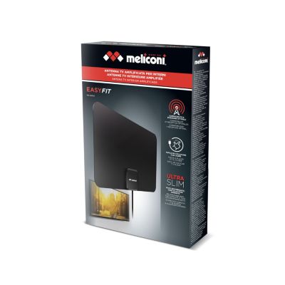 Meliconi - Antenne TV d'intérieur EASY FIT - Signaux numériques DVBT/DVBT2 - Filtres 4G 5G