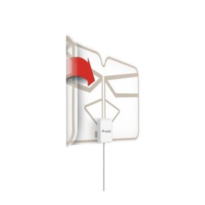 Meliconi - Antenne TV d'intérieur FLEXI - Signaux numériques DVBT/DVBT2 - Filtres 4G 5G - Enroulable et facile à transporter