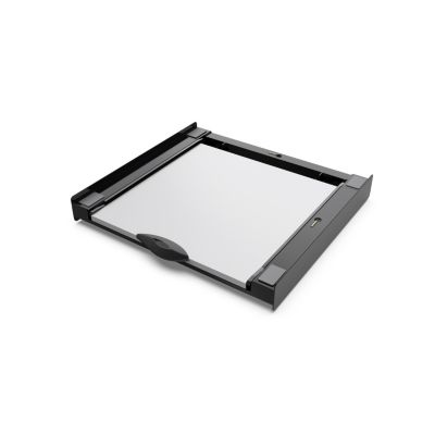 Meliconi - Kit de superposition universel Noir + Tablette coulissante en bois - TORRE DARK - pour lave-linge et sèche-linge