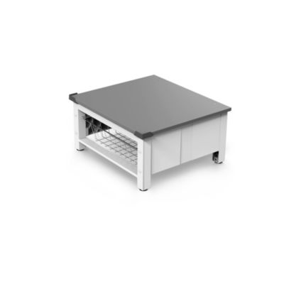 Meliconi - Réhausseur universel BASE SPACE BASKET pour appareil électroménager - H30cm - Panier coulissant - Hauteur réglable