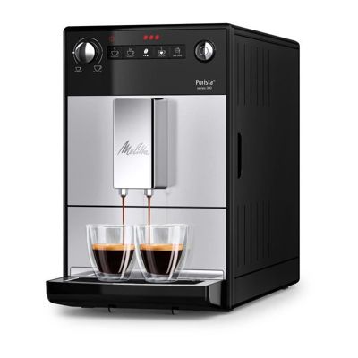 Melitta - Machine a Café a Grain Purista Argent - Machine Expresso Automatique Ultra-Silencieuse avec Extracteur d'Arômes