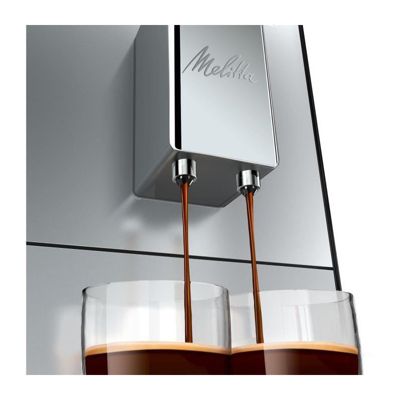 Melitta - Machine a Café a Grain Purista Argent - Machine Expresso Automatique Ultra-Silencieuse avec Extracteur d'Arômes