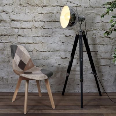 MELO - Lot de 2 Chaises Scandinaves Aspect Vieux Cuir