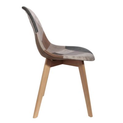 MELO - Lot de 2 Chaises Scandinaves Aspect Vieux Cuir