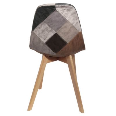 MELO - Lot de 2 Chaises Scandinaves Aspect Vieux Cuir