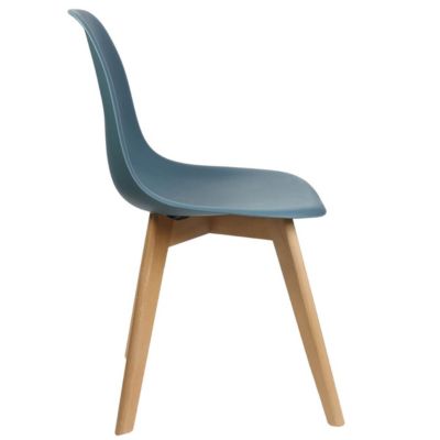 MELYA - Lot de 6 Chaises Scandinaves Bleu Canard
