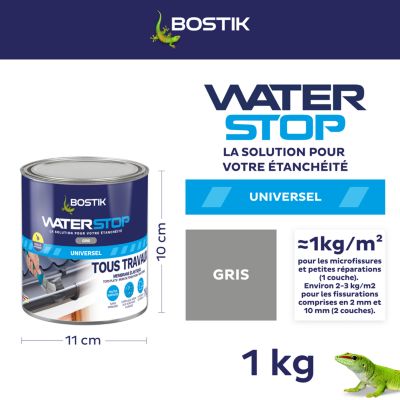 Membrane d'étanchéité Bostik Waterstop - direct sans primaire Gris 1 kg