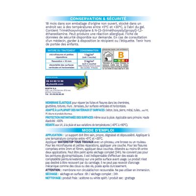 Membrane d'étanchéité Bostik WaterStop - direct sans primaire Gris 14 kg