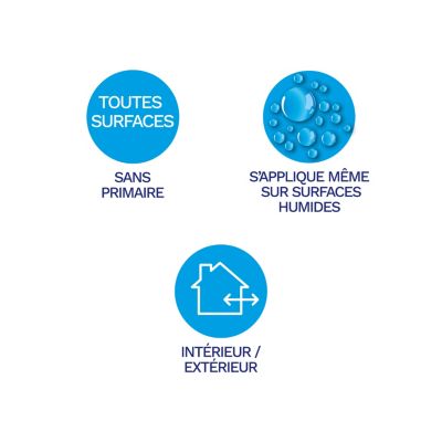 Membrane d'étanchéité Bostik Waterstop universel blanc 6 kg