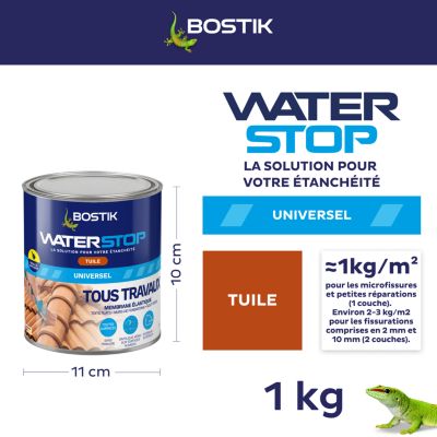 Membrane d'étanchéité Bostik Waterstop universel tuile 1 kg
