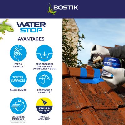 Membrane d'étanchéité Bostik Waterstop universel tuile 1 kg