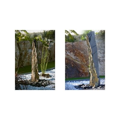 Menhir monolithe ardoise 70/90 cm - Noir  (Lot de 3)