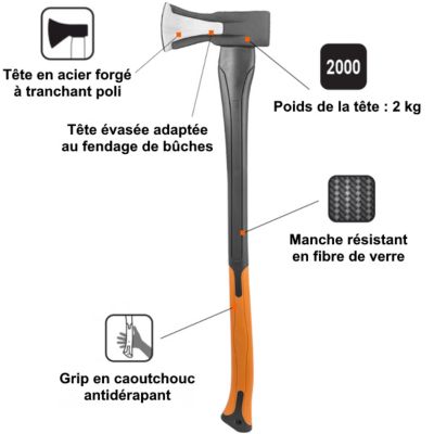 Merlin éclateur avec manche en fibre de verre - 2 kg - GT GARDEN