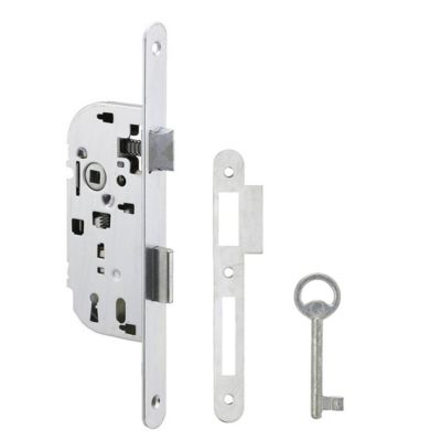 METALUX série 260 - Serrure à encastrer Réversible gâche et clé pour porte Porte de chambre Toilettes Bureau salle de bain