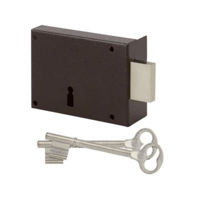 METALUX série 461 110  - Serrure en applique pêne dormant seul  110x81 mm - Droite pour Portail Porte Jardin Porte Garage