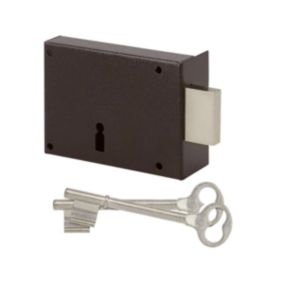 METALUX série 461 110  - Serrure en applique pêne dormant seul  110x81 mm - Droite pour Portail Porte Jardin Porte Garage