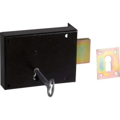 METALUX série 461 110  - Serrure en applique pêne dormant seul  110x81 mm - Droite pour Portail Porte Jardin Porte Garage