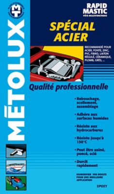 Metolux Rapid Mastic noir spécial Acier