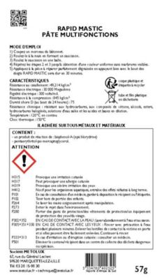 Metolux Rapid Mastic noir spécial Acier