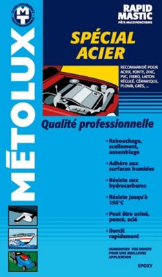 Metolux Rapid Mastic noir spécial Acier
