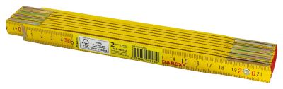 Mètre pliant en bois laqué Fischer Darex 2m