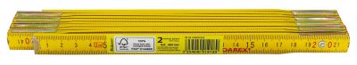 Mètre pliant en bois laqué Fischer Darex 2m