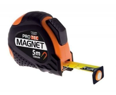 Mètre ruban mesure courte - mesure L.5m x l.19mm - magnétique - marquage simple face - Fischer Darex DIS543NM